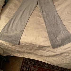 Grey and pink velor pants